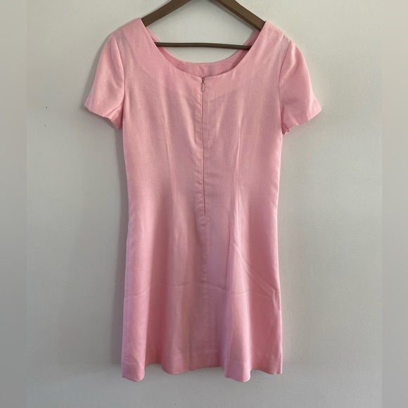 80s/90s Light Pink A-Line Mini/Midi Dress - Picture 5 of 6